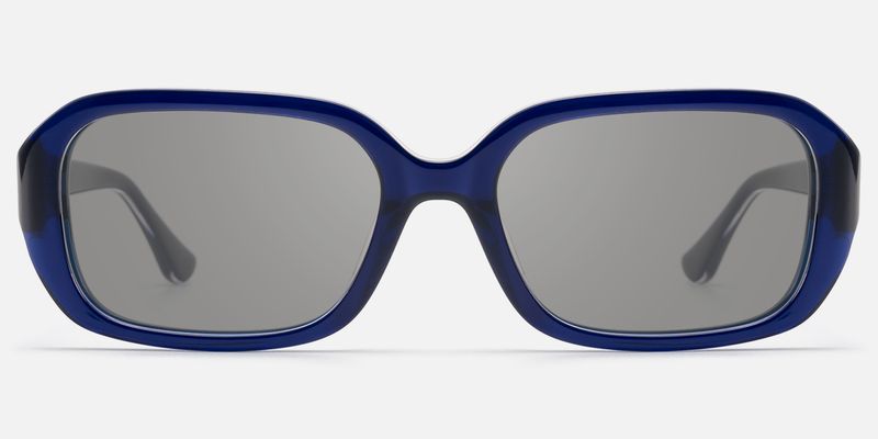 Mies - Blue Acetate Sunglasses with Metal Pins | Vooglam