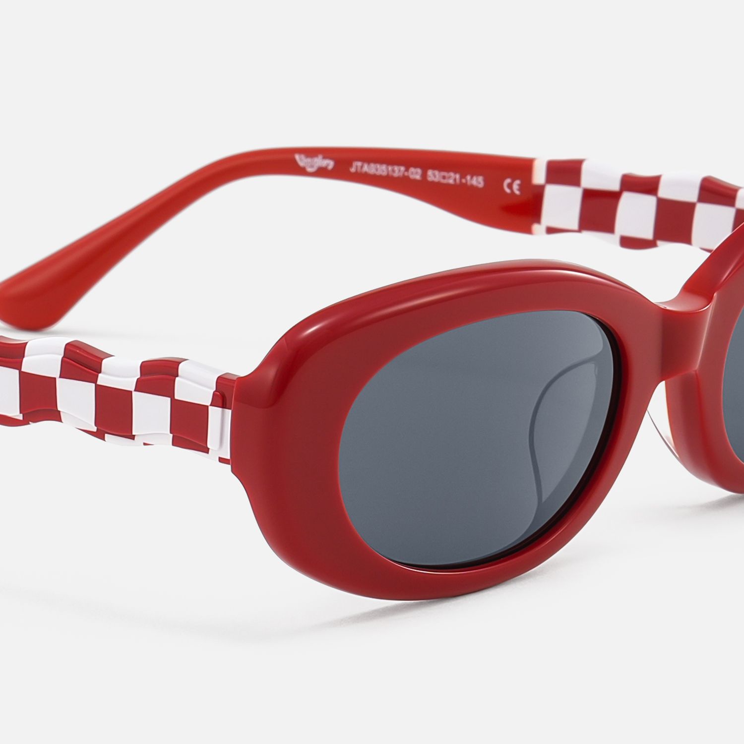 SHHHH~ - Oval Red Sunglasses product detail 4