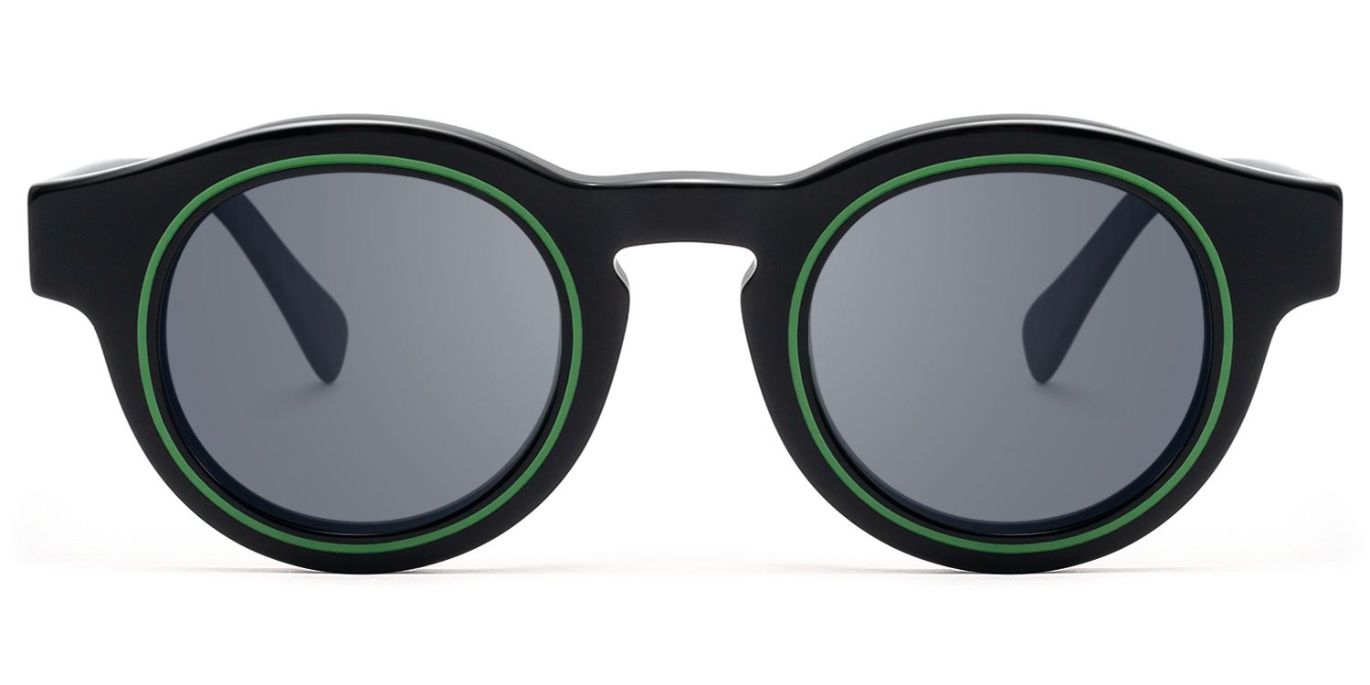 Pulse - Round Black Sunglasses | Vooglam Product Details 1