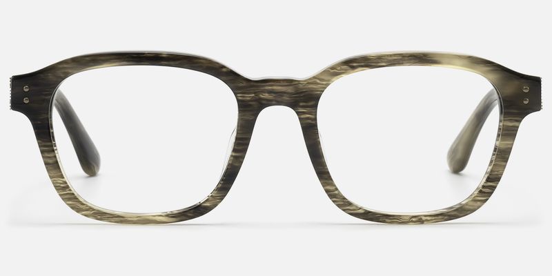 Rainier - Clear Brown Horn Rim Zipper Glasses | Vooglam