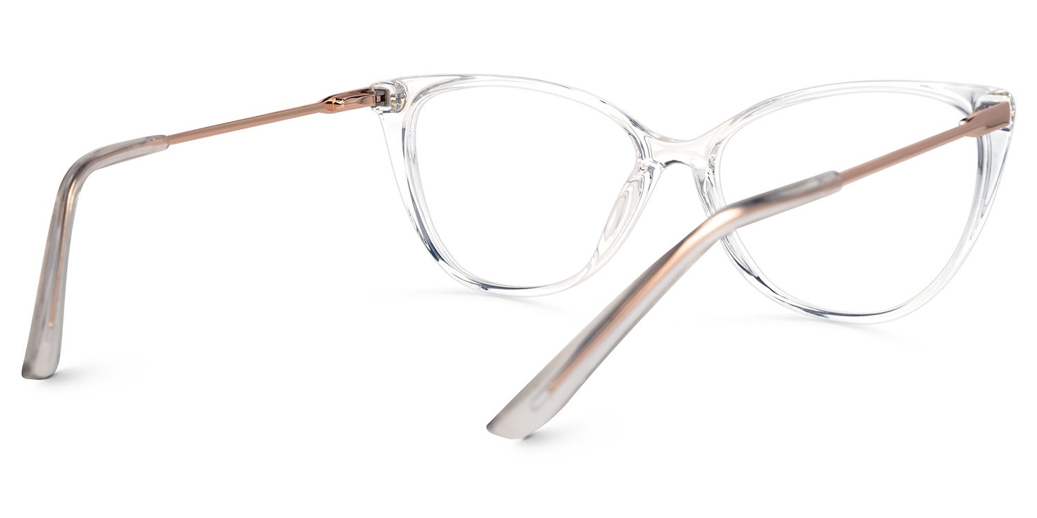 Efren - Cat Eye Crystal Eyeglasses | Vooglam Side View