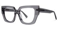 Efrat - Cat Eye Grey Eyeglasses | Vooglam Front View
