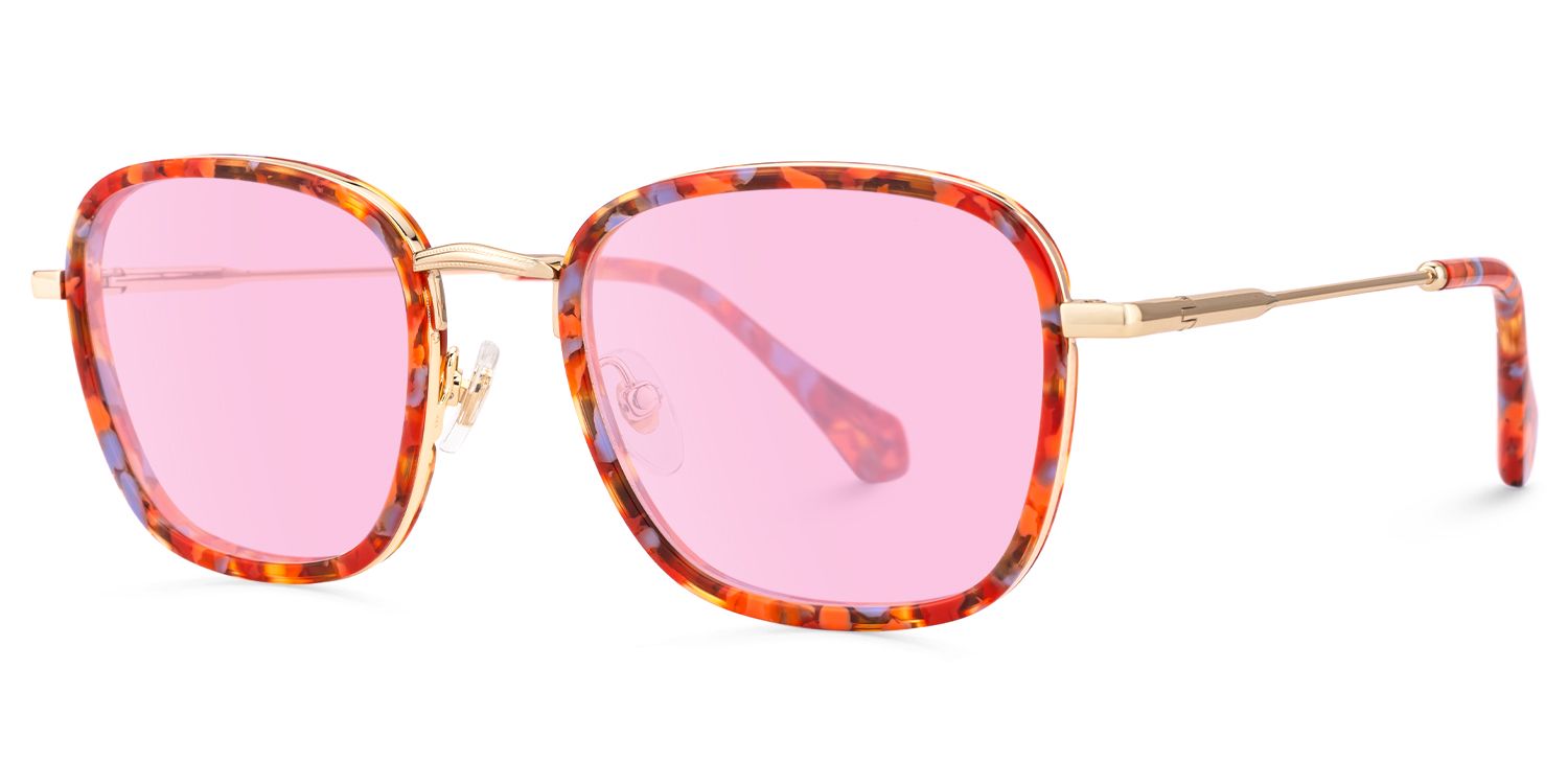 Sundance - Square Multicolor Sunglasses | Vooglam Front View