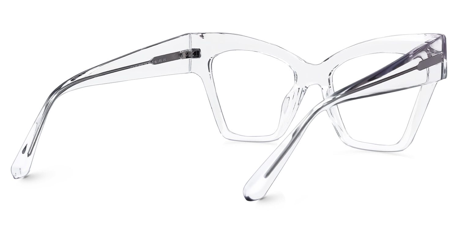 Reginald - Cat Eye Crystal Eyeglasses by Vooglam - Side View