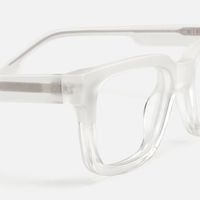 Strobe - Rectangle Transparent Eyeglasses | Vooglam Design Details