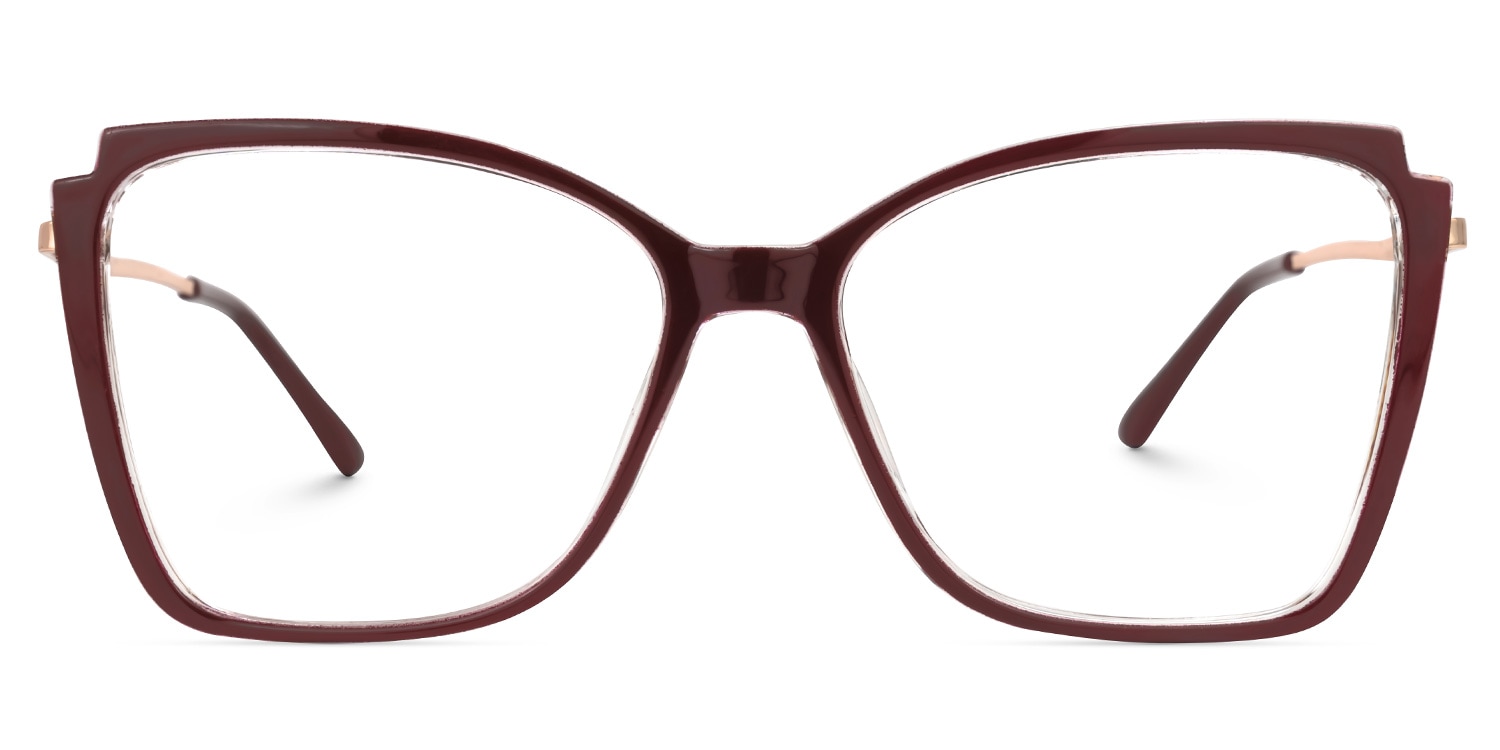 

Edgardo - Geometric Red Eyeglasses