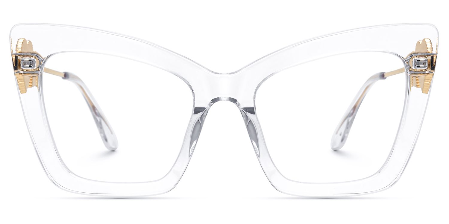 Lacretia - Butterfly Crystal Eyeglasses by Vooglam - Angle View