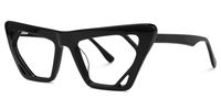 Cadogan - Cat Eye Black Eyeglasses | Vooglam Front View