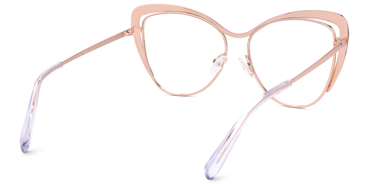 Jachin - Cat Eye Green Eyeglasses | Vooglam Side View