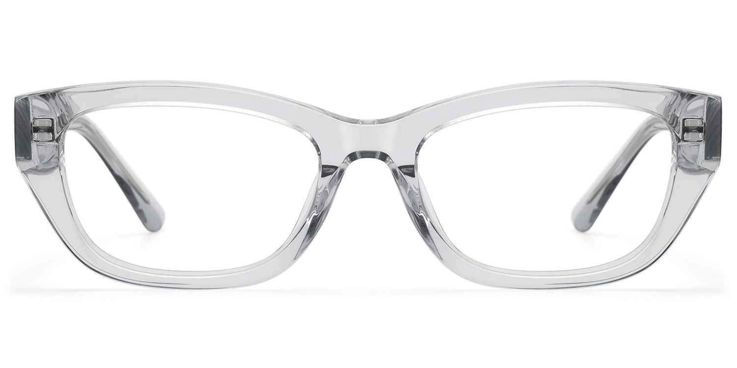 Frame Size of Riven - Crystal Grey Thick Cat Eye Frames | Vooglam