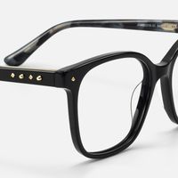 Spacek - Boho Chic Square Black Eyeglasses | Vooglam Design Details