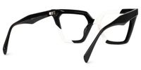 Caimbrie - Cat Eye Black/White Eyeglasses | Vooglam Side View