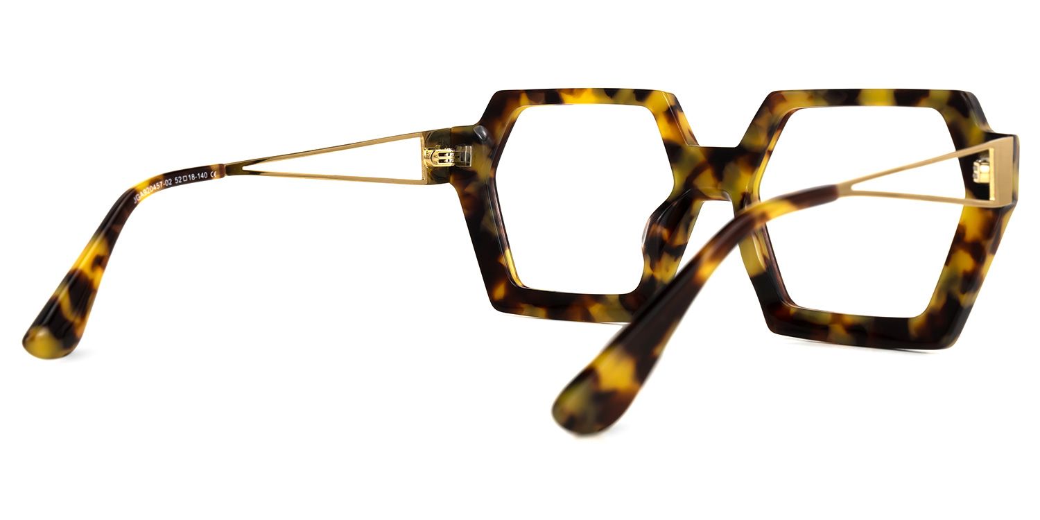 Eachna - Geometric Tortoise Eyeglasses | Vooglam Side View