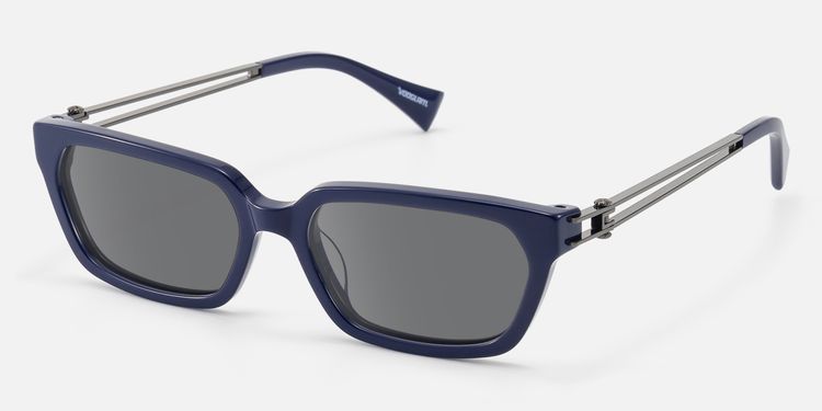 Scarpa - Bold Blue Double Wire Sunglasses | Vooglam