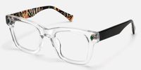 Adinkra - Square Transparent Eyeglasses | Vooglam Front View