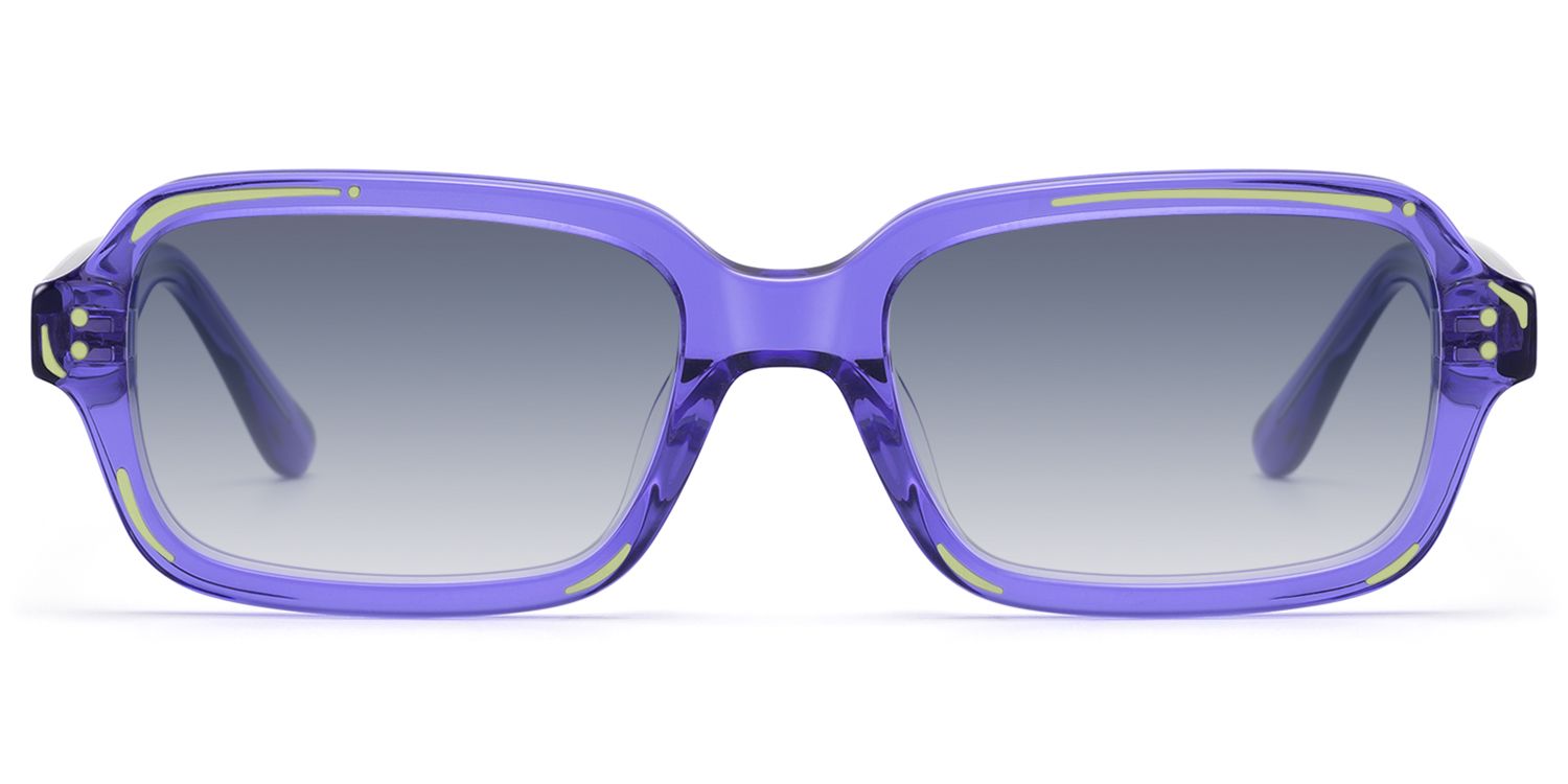 Pixel - Purple Comic Gradient Gray Tint Sunnies by Vooglam Product Details 1