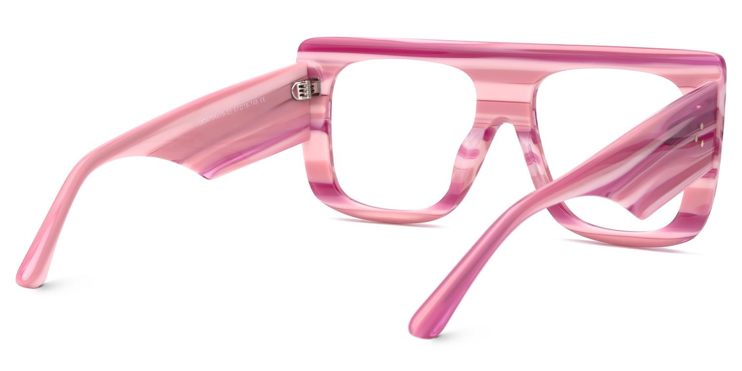 Halian - Aviator Pink Eyeglasses | Vooglam Side View