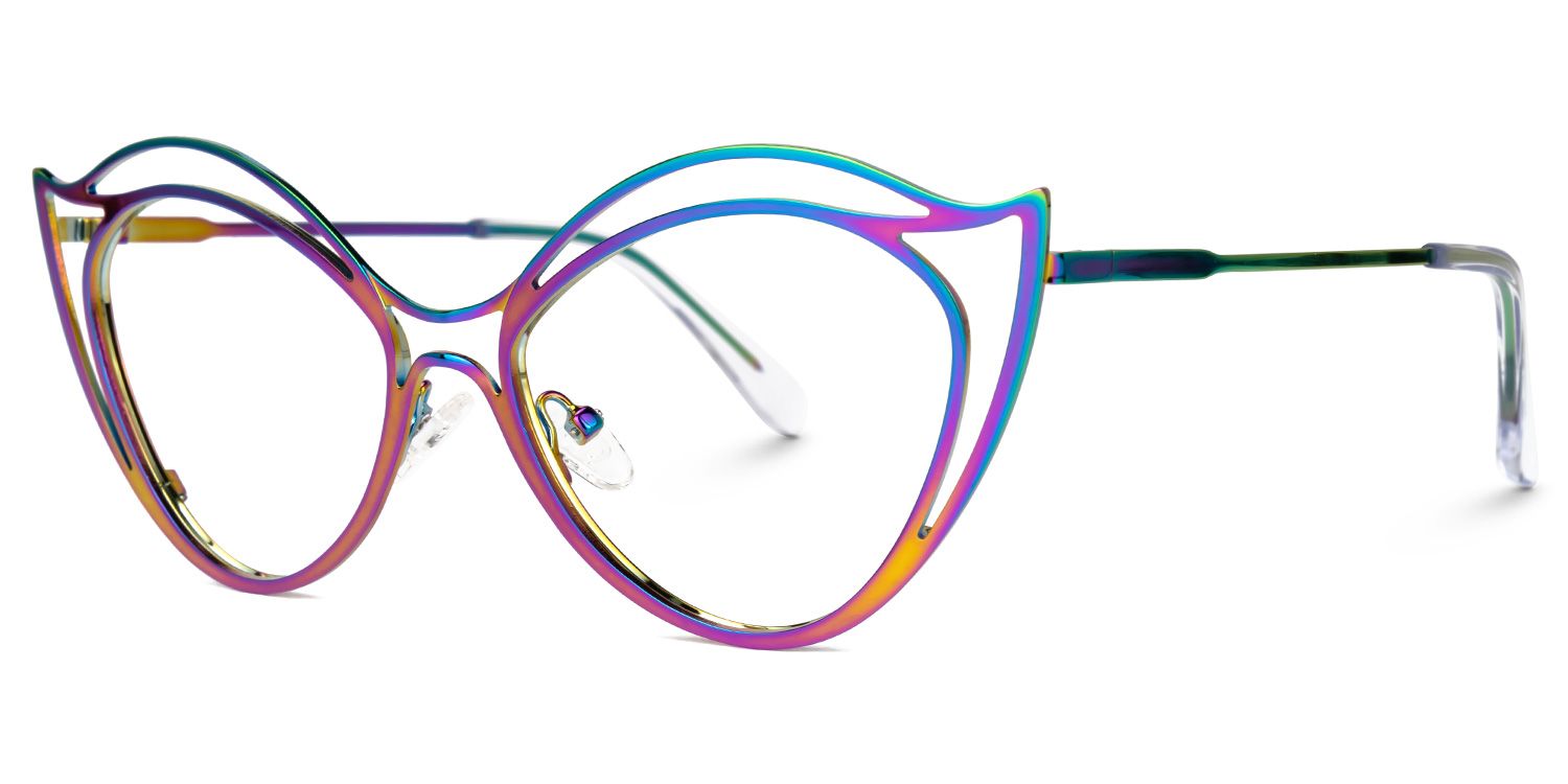 Hilleary - Geometric Multicolor Eyeglasses | Vooglam Front View