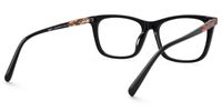 ECO Wafiya - Rectangle Black Eyeglasses | Vooglam Side View