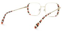Milana - Square Black/Red Eyeglasses | Vooglam Side View