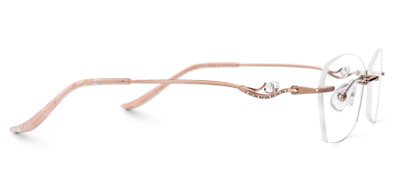 Fabrico - Geometric Gold Eyeglasses by Vooglam - Product View 4