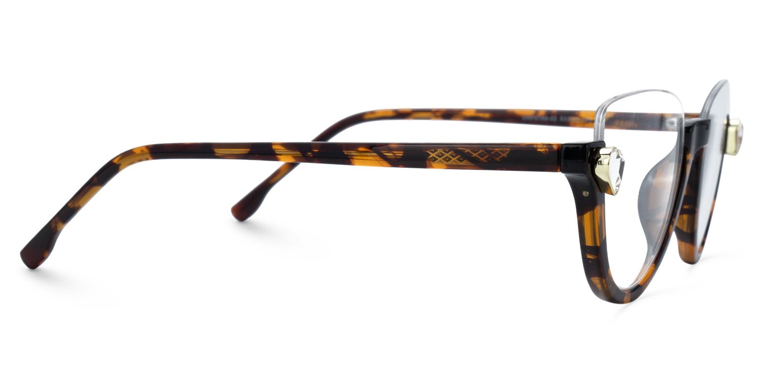 Sylvia - Cat Eye Tortoise Eyeglasses | Vooglam 4