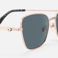 Meadow - Square Rose/Gold Sunglasses | Vooglam Design Details