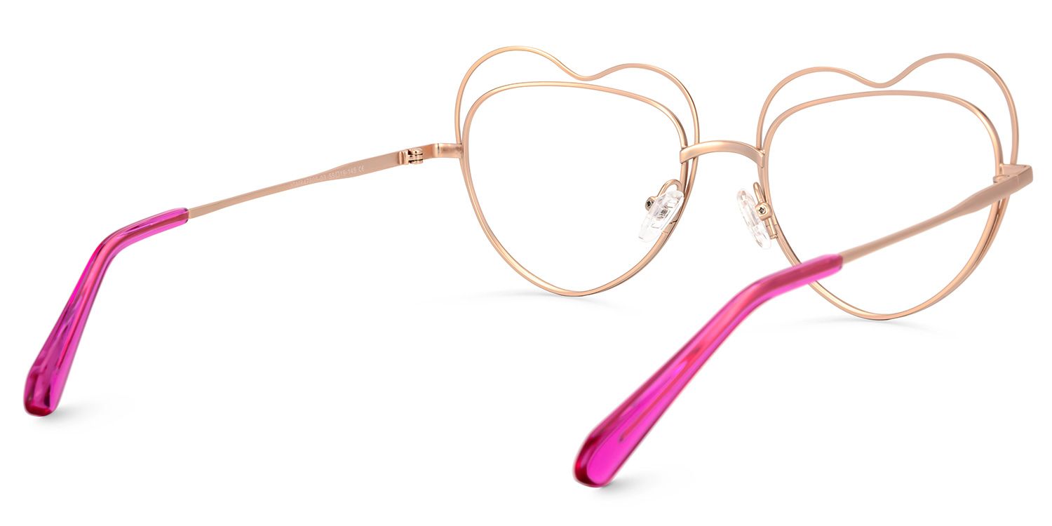 Fidelio - Heart White Eyeglasses | Vooglam Side View