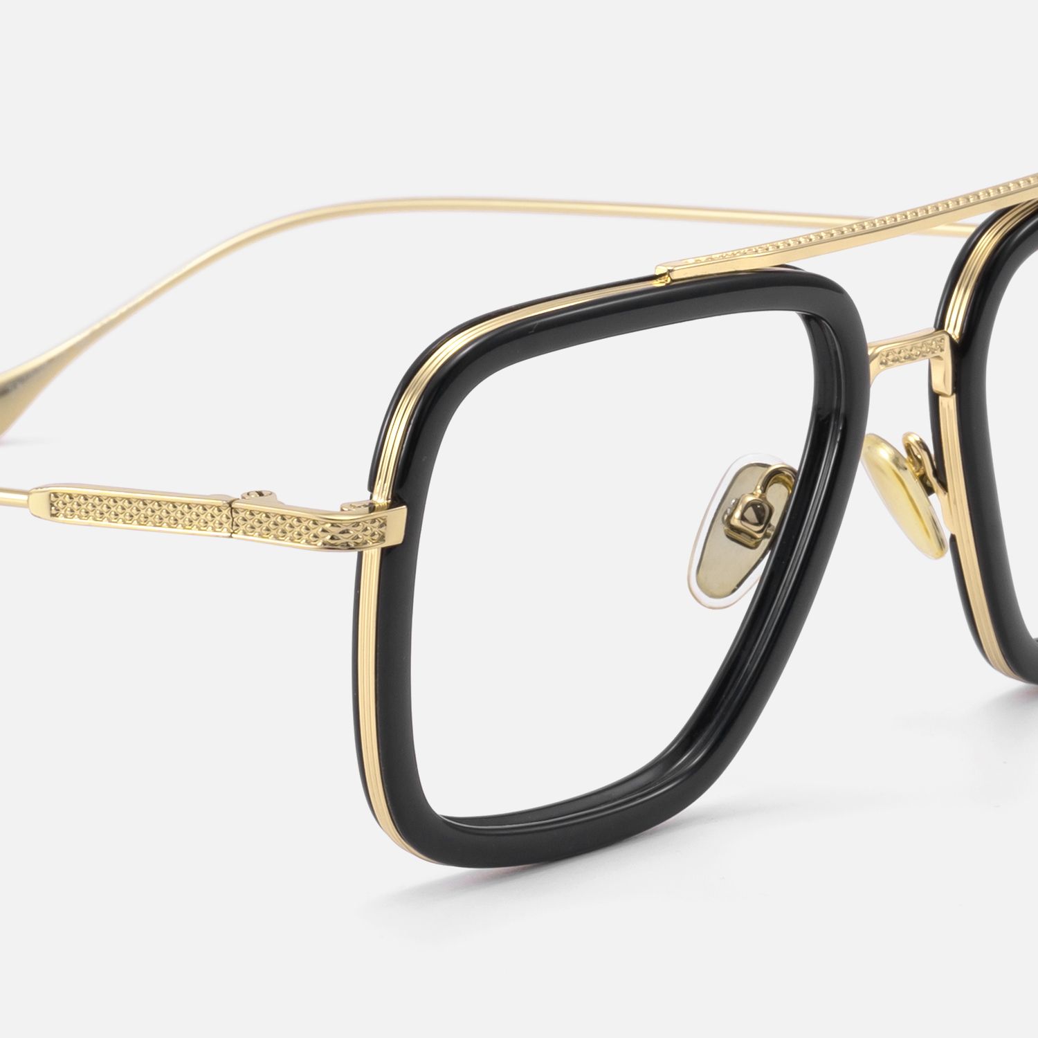 Alvira - Aviator Black Eyeglasses | Vooglam Design Details