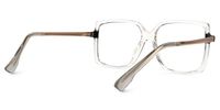 Ebru - Square Crystal Eyeglasses | Vooglam Side View