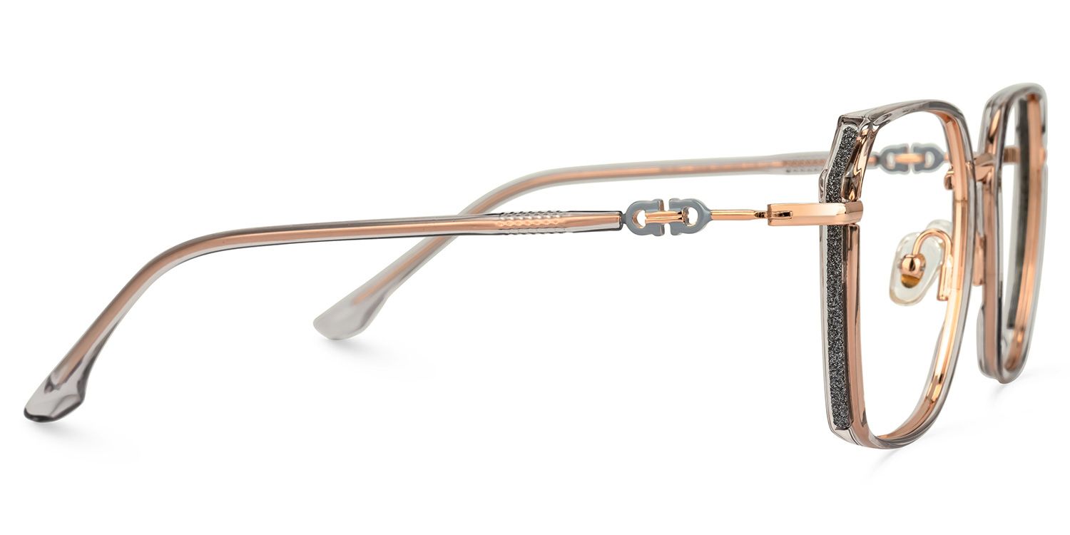 Denji - Geometric Grey Eyeglasses | Vooglam 4