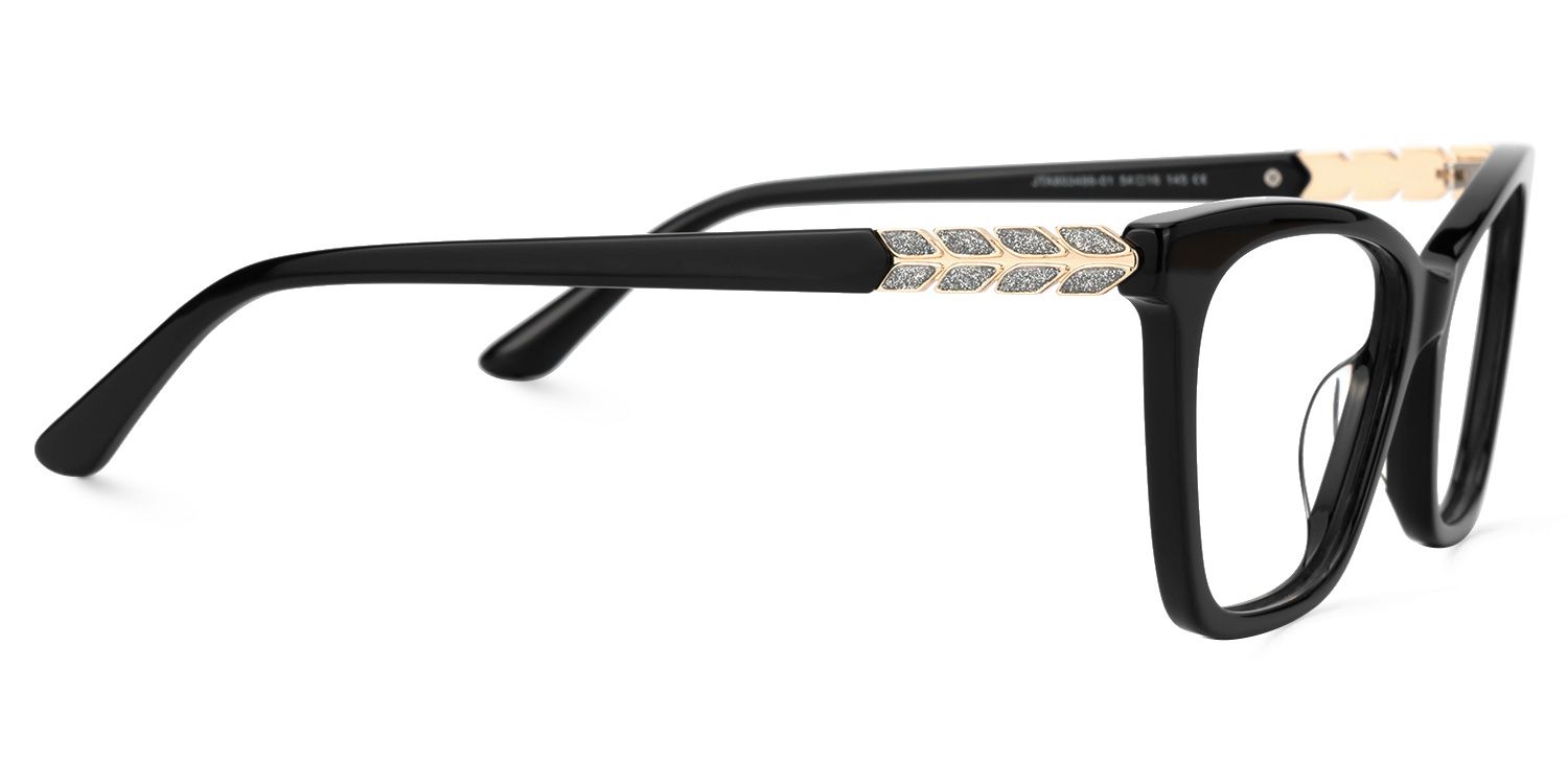 Fidelia - Butterfly Black Eyeglasses | Vooglam 4