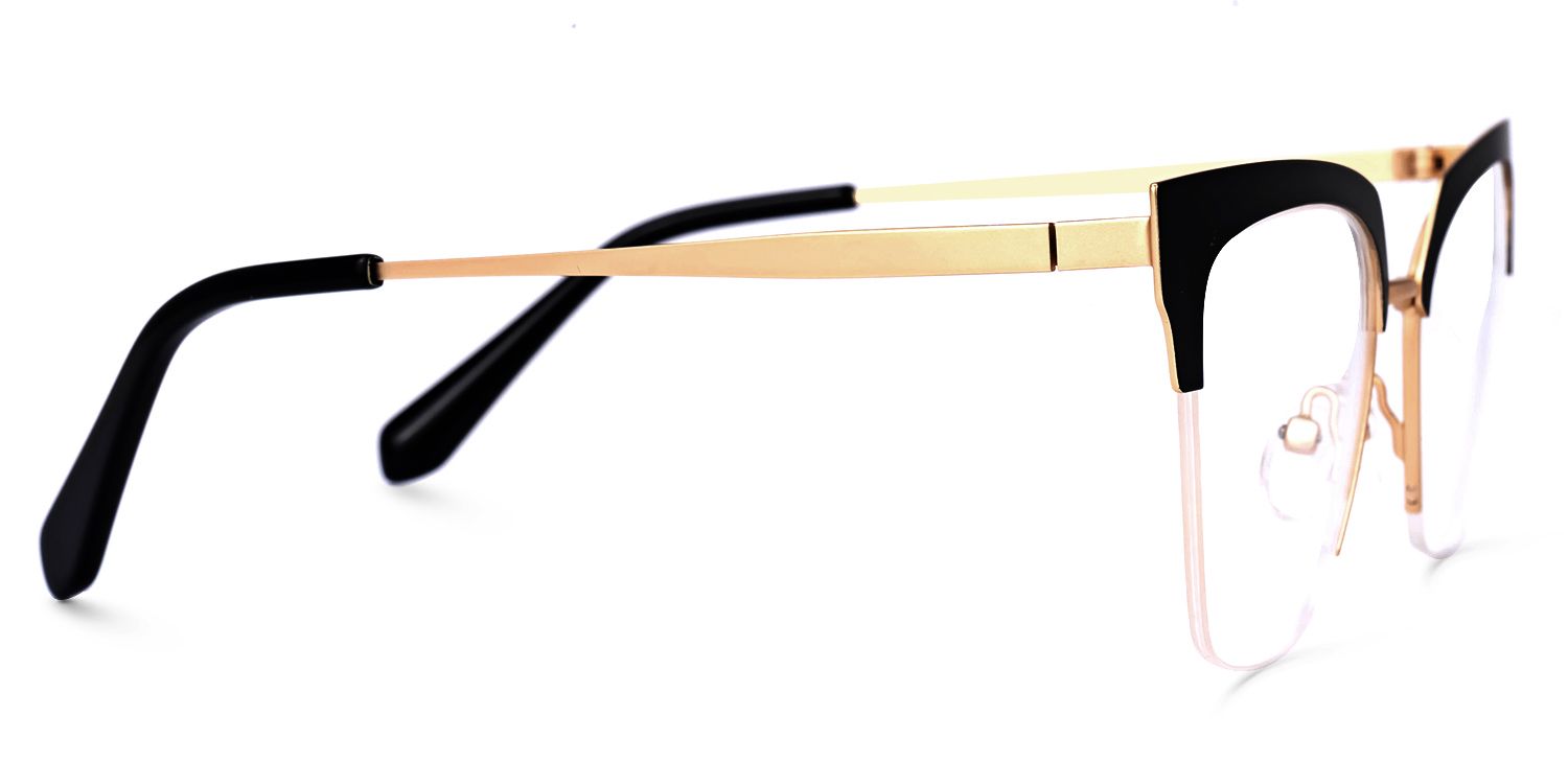 Adelheid - Browline Black Eyeglasses | Vooglam 4