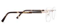 Famke - Rectangle Gold Eyeglasses | Vooglam
