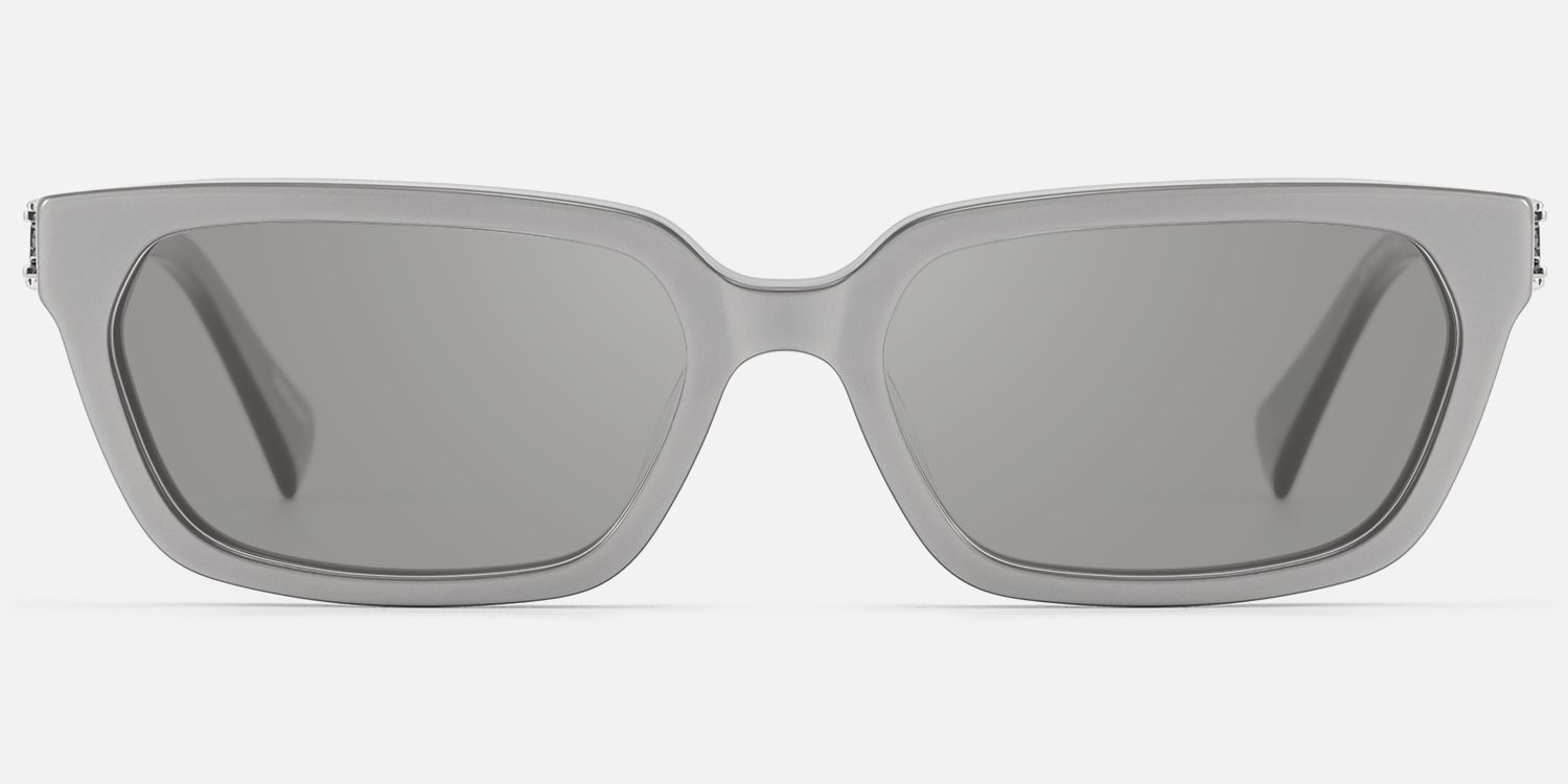Scarpa - Pearlescent Silver Double Wire Sunglasses | Vooglam Angle View