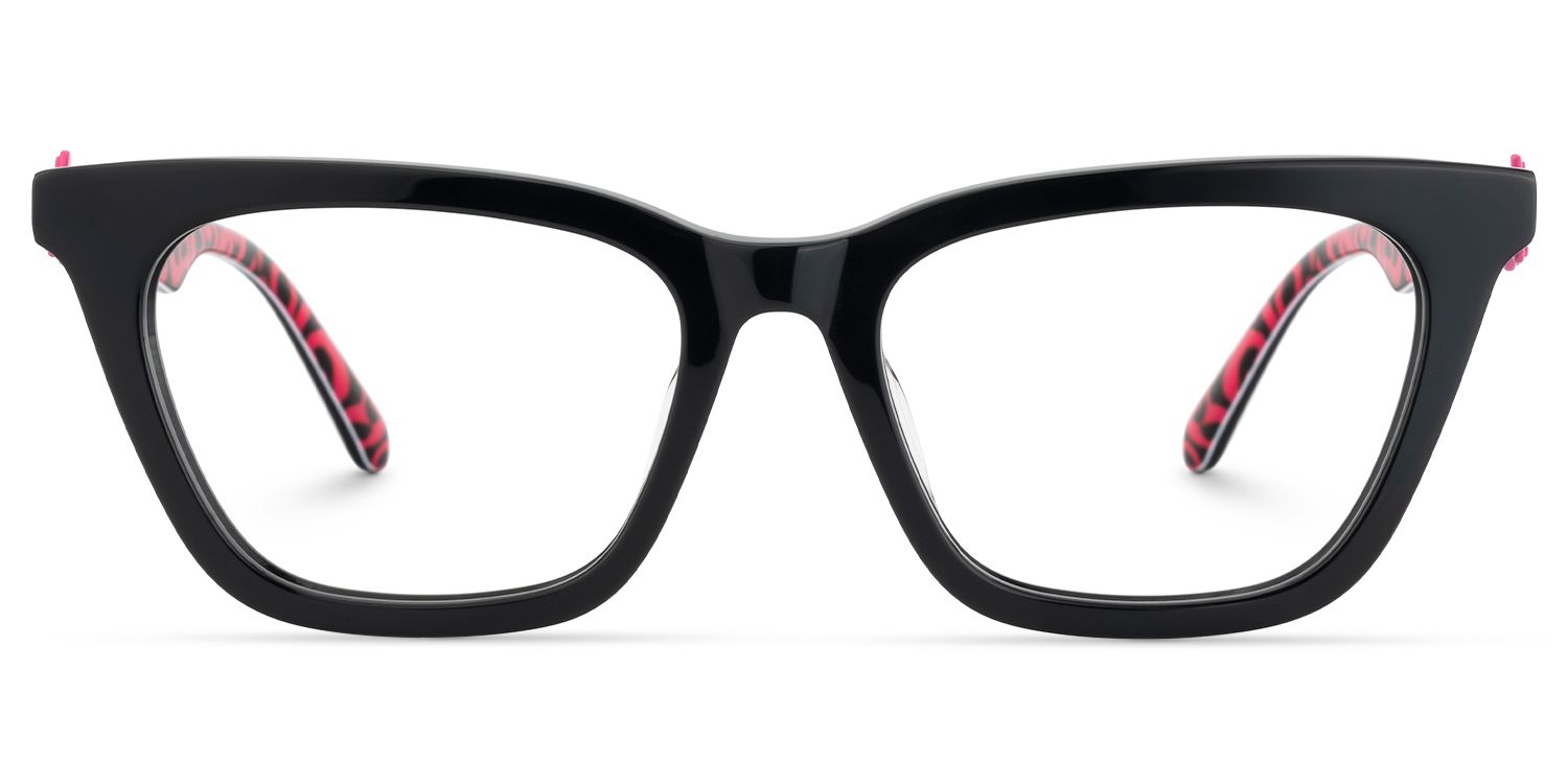 Jaiana - Cat Eye Black Eyeglasses | Vooglam Angle View