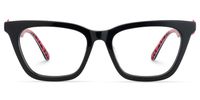 Jaiana - Cat Eye Black Eyeglasses | Vooglam Angle View