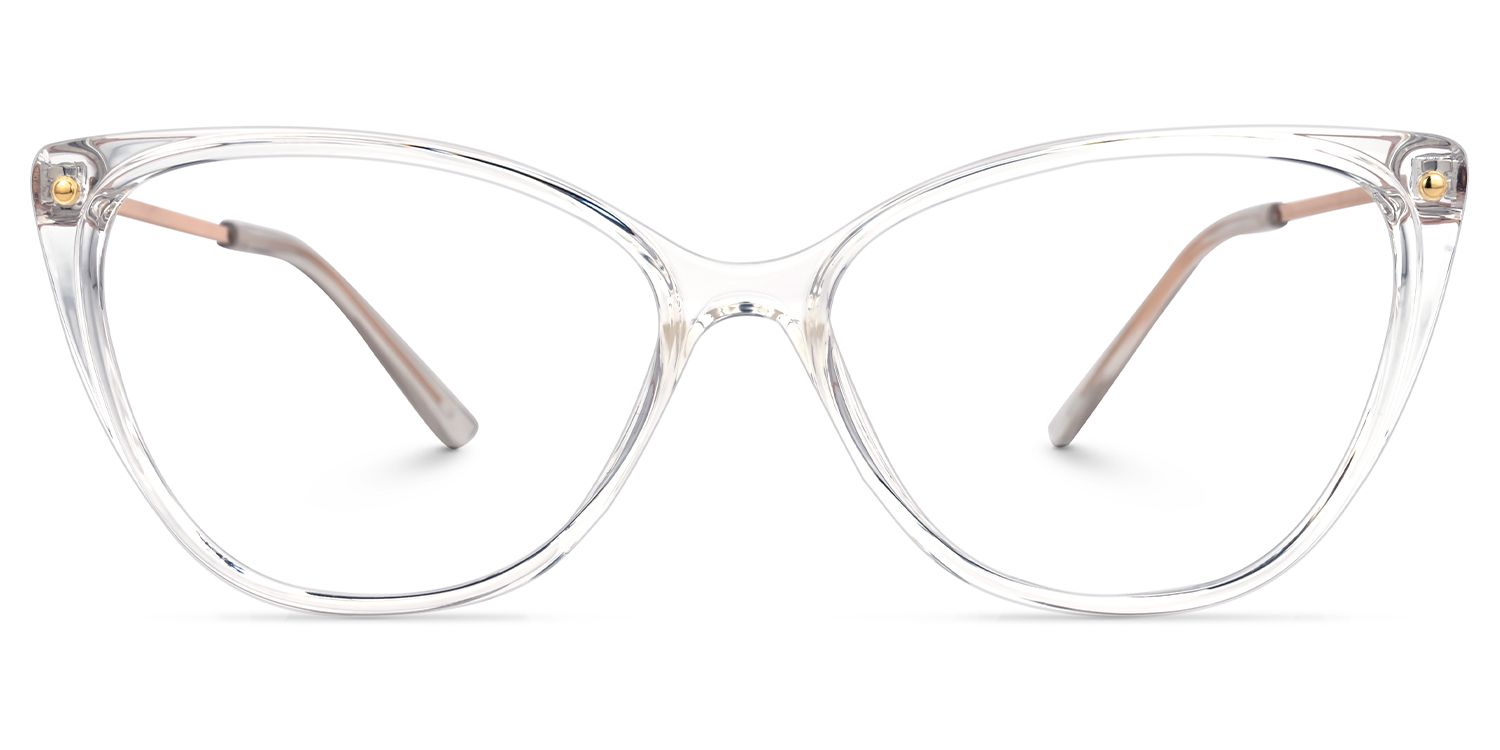 Efren - Cat Eye Crystal Eyeglasses | Vooglam Angle View