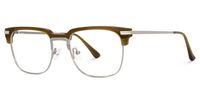 Fayruz - Browline Brown Eyeglasses | Vooglam Front View