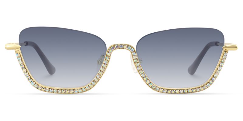 Viva - Cat Eye Gold Sunglasses