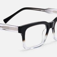 Vivienne - Rectangle Black Eyeglasses | Vooglam Design Details