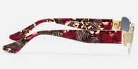 Alexandra - Rectangle Floral Sunglasses | Vooglam Side View