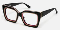 Trance - Square Black Eyeglasses | Vooglam Front View