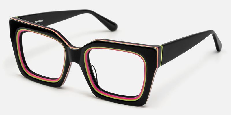 Trance - Square Black Eyeglasses