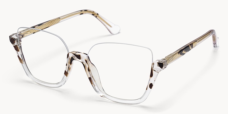Calanthe - Square Animal/Crystal Eyeglasses