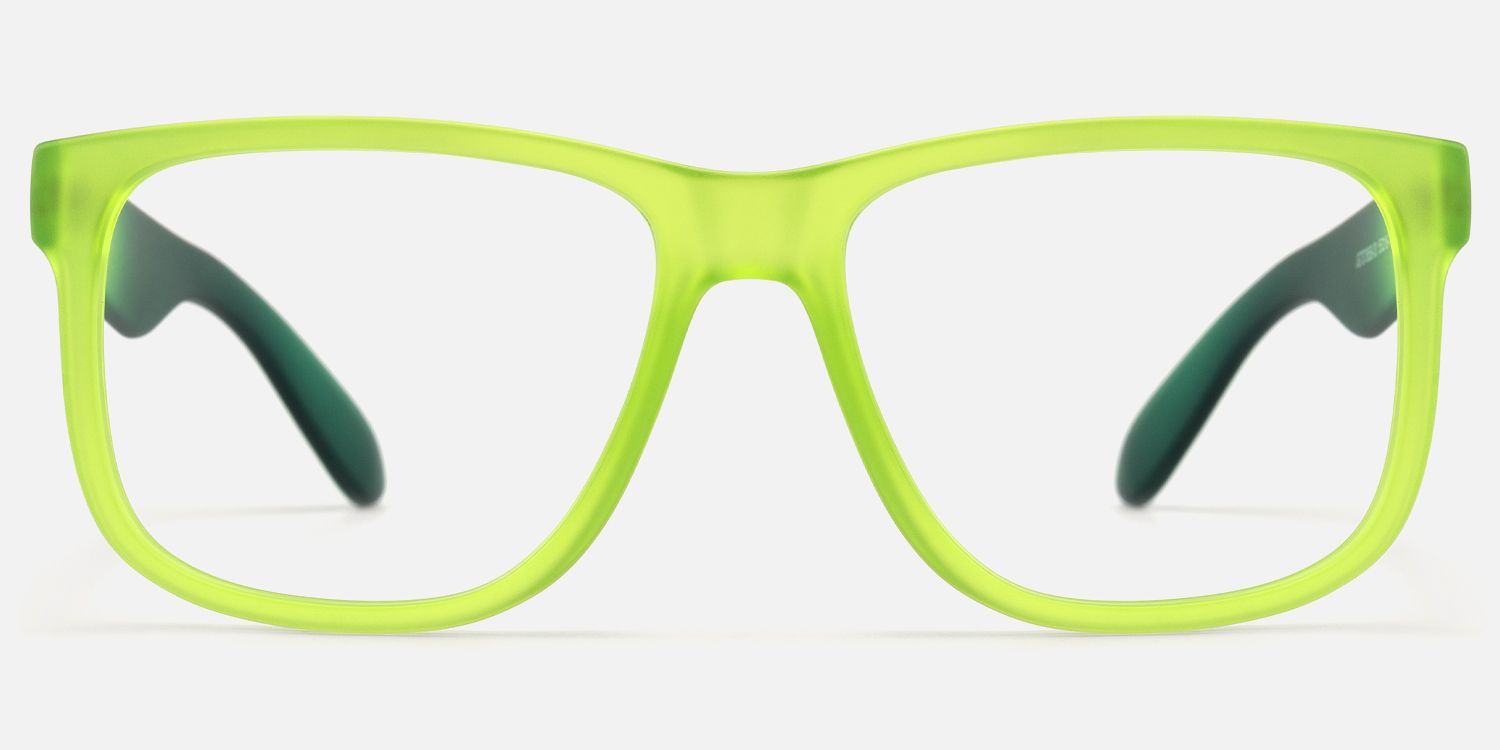 Sync - Rectangle Green Eyeglasses | Vooglam Angle View