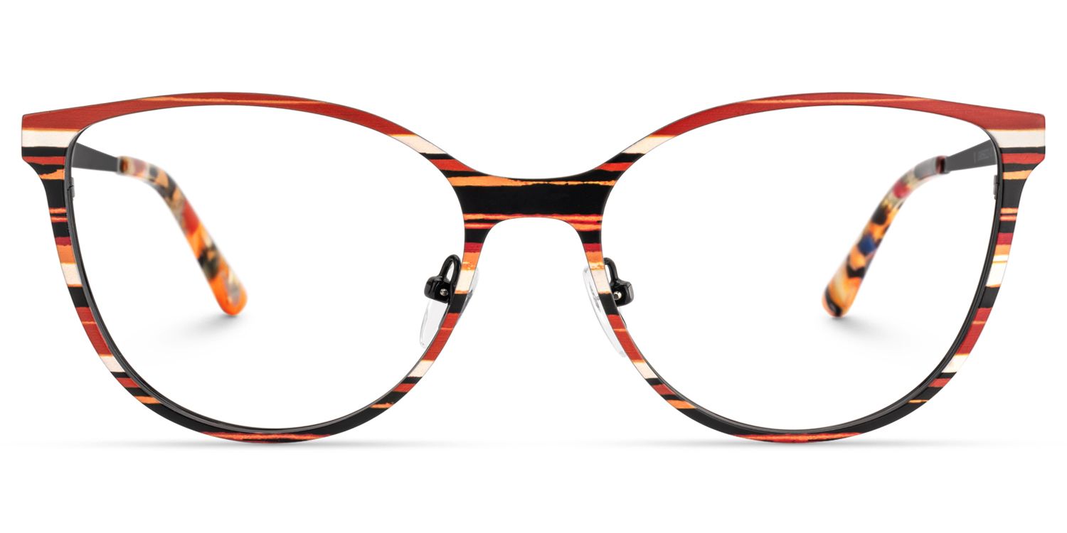 Maina - Round Red Eyeglasses product detail 2