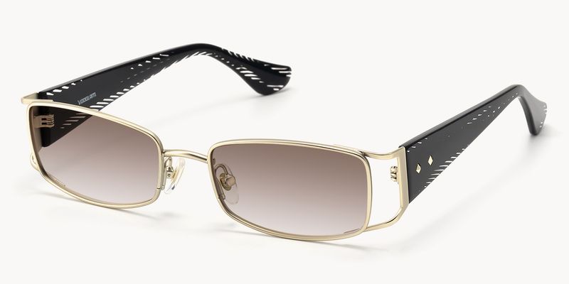 Wren - Rectangle Gold Sunglasses