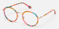 Alma - Round Multicolor Eyeglasses | Vooglam Front View