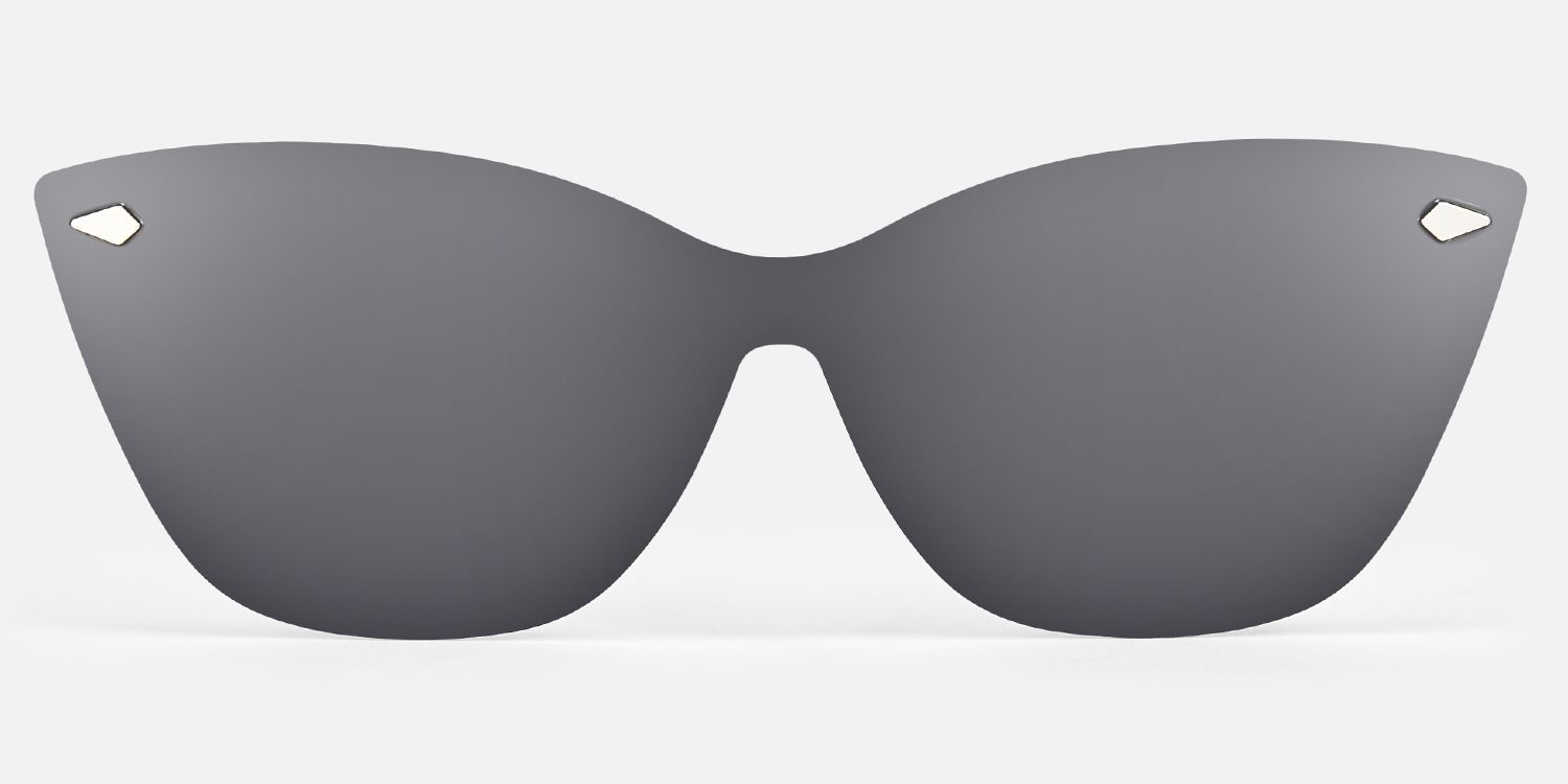Fineen - Cat Eye Black Clip-on Sunglasses by Vooglam - Product View 4